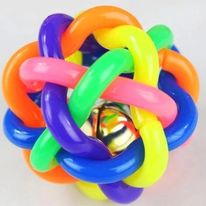 Rainbow Cat Toy Ball with Bell