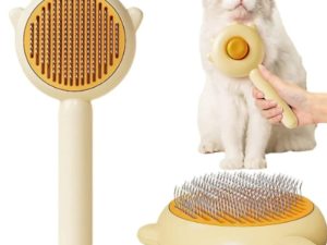 Push Button Pet Grooming Brush