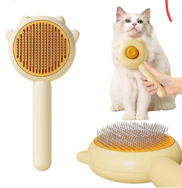Push Button Pet Grooming Brush