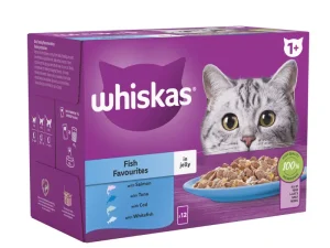 whiskas 1+ fish favorites in jelly 85g