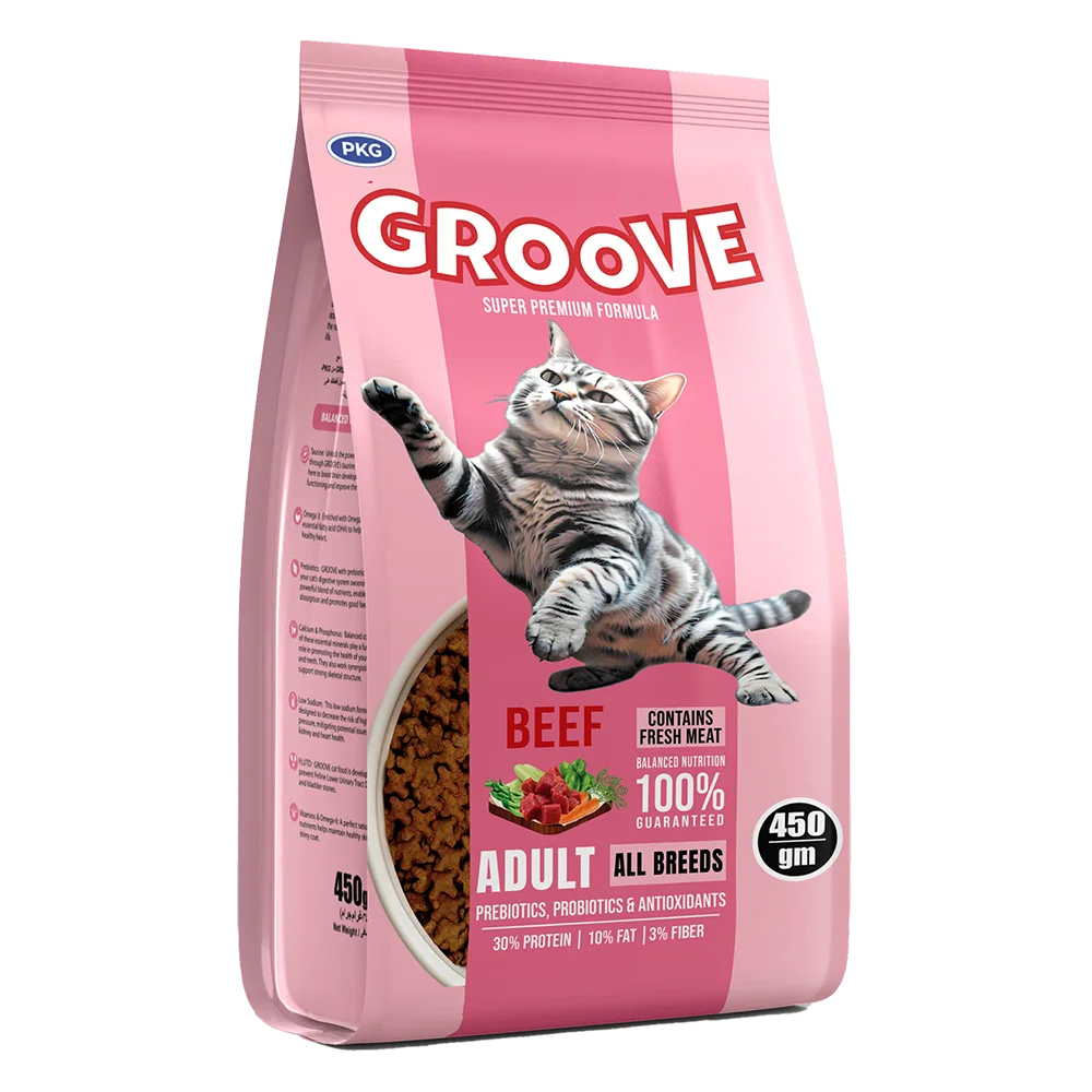 Groove Cat Food Beef Flavor 1kg