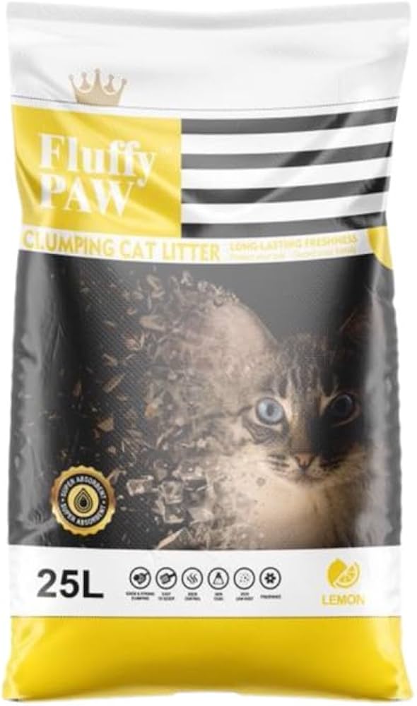 Fluffy Paw Lemon Scented Cat Litter 25L – Imported China