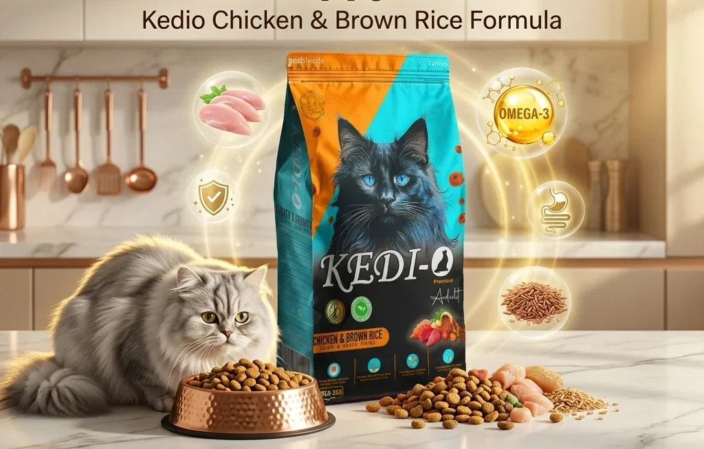 Kedio Cat Food 1kg – Turkish Brand, Chicken & Rice, Premium