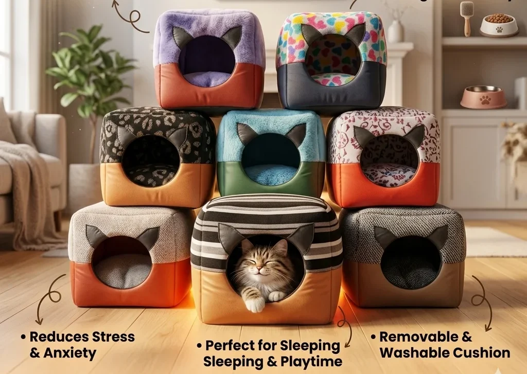 Cozy Kum Cat Bed – Comfortable Furniture for Your Pet’s Sleeping and Playtime