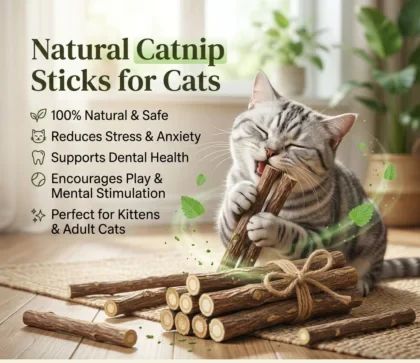 Natural Cat Nip Sticks 6PCS