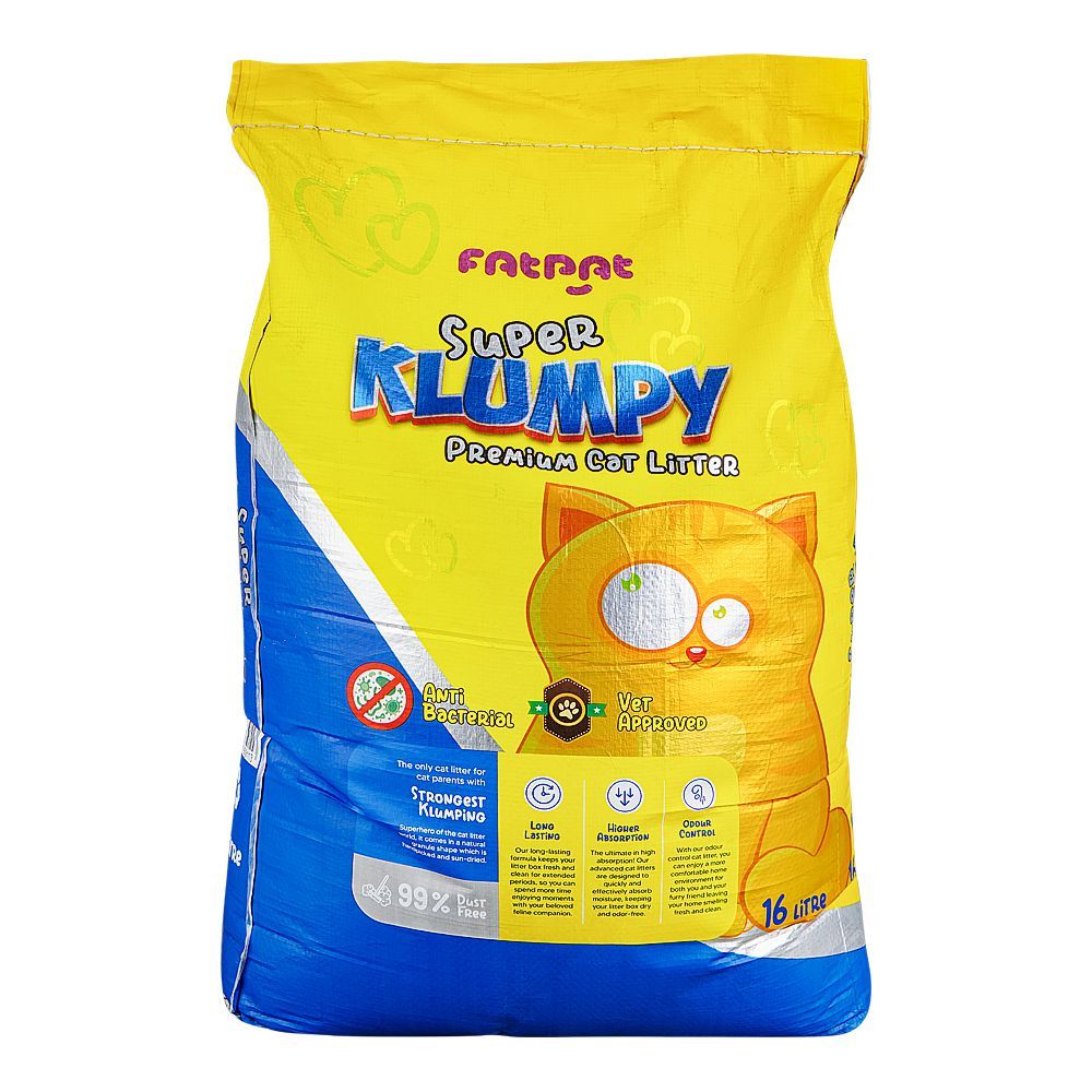 Super Klumpy Cat Litter 16L – Unscented Clumping Cat Litter