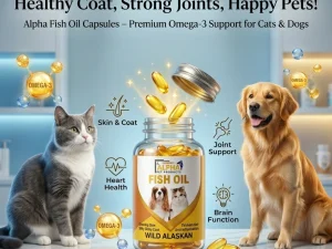 Alpha Fish Oil Capsules for Pets – Supports Healthy Skin & Hair