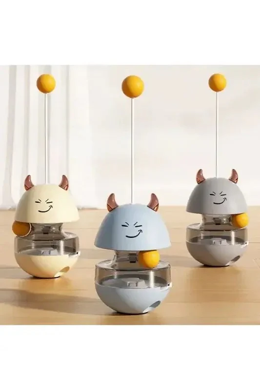 Interactive Cat Ball Toy with Treat Dispenser & Slow Feeder – Puzzle Food Toy