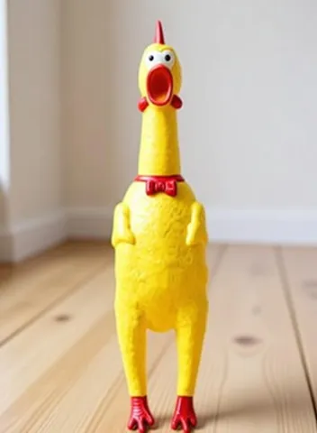 Pet Trust Large Yellow Duck Squeaky Rubber Toy for Dogs & Pets